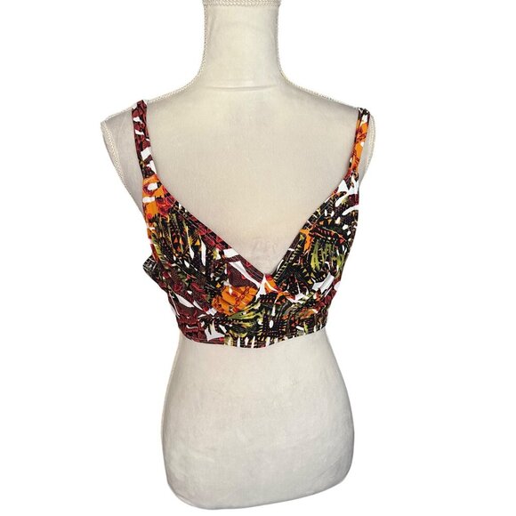 Skinny Dippers Swimwear Anastasia Underwire Strappy Bikini V Neck Top Sz M NWOT - Picture 2 of 9